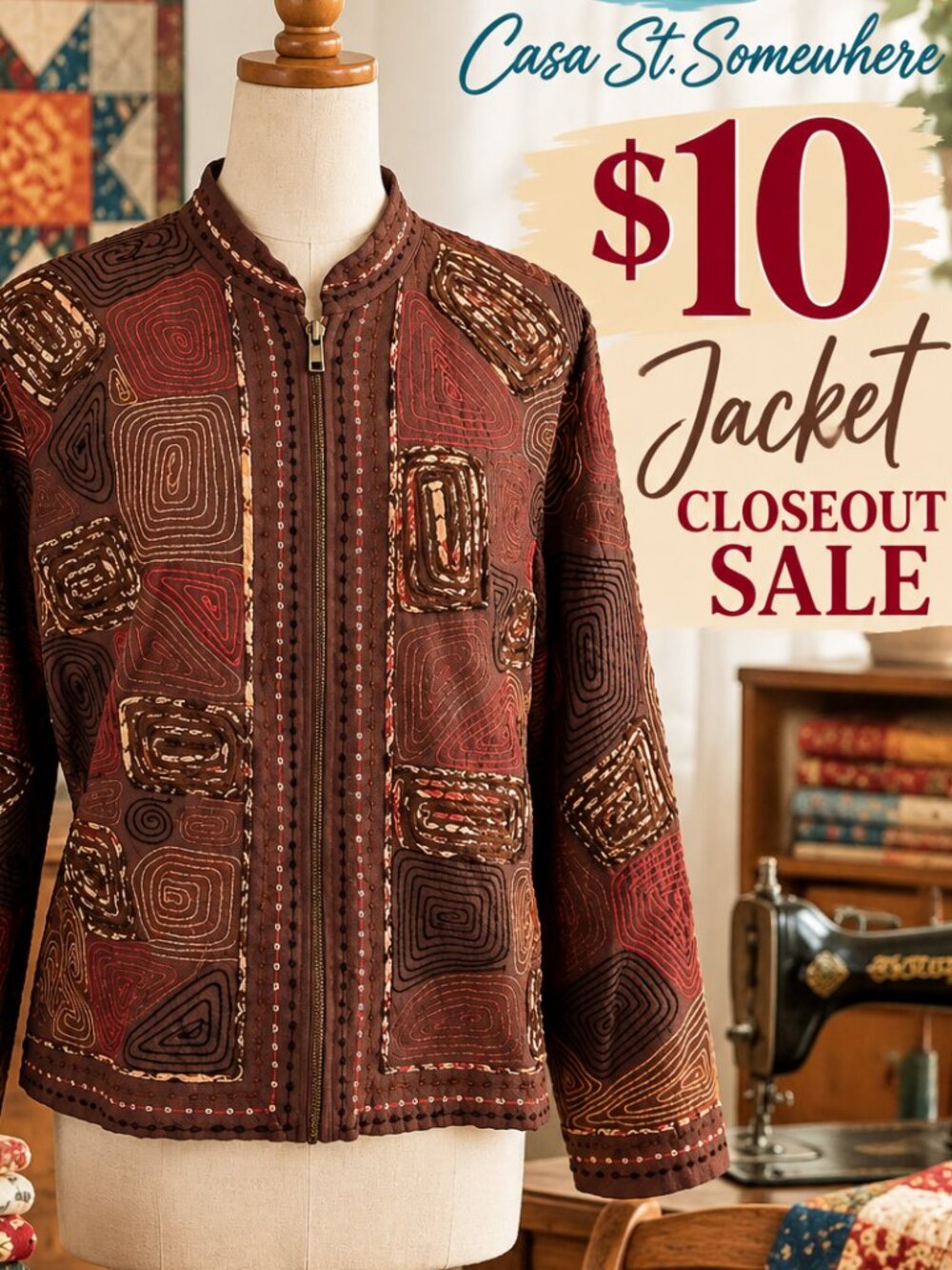 KEREN HART Vintage Boho Jacket